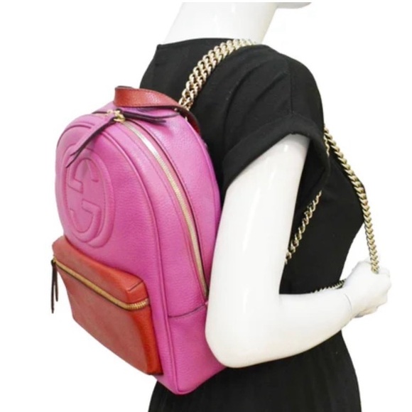 Gucci Pink Leather Backpack - Picture 3 of 8